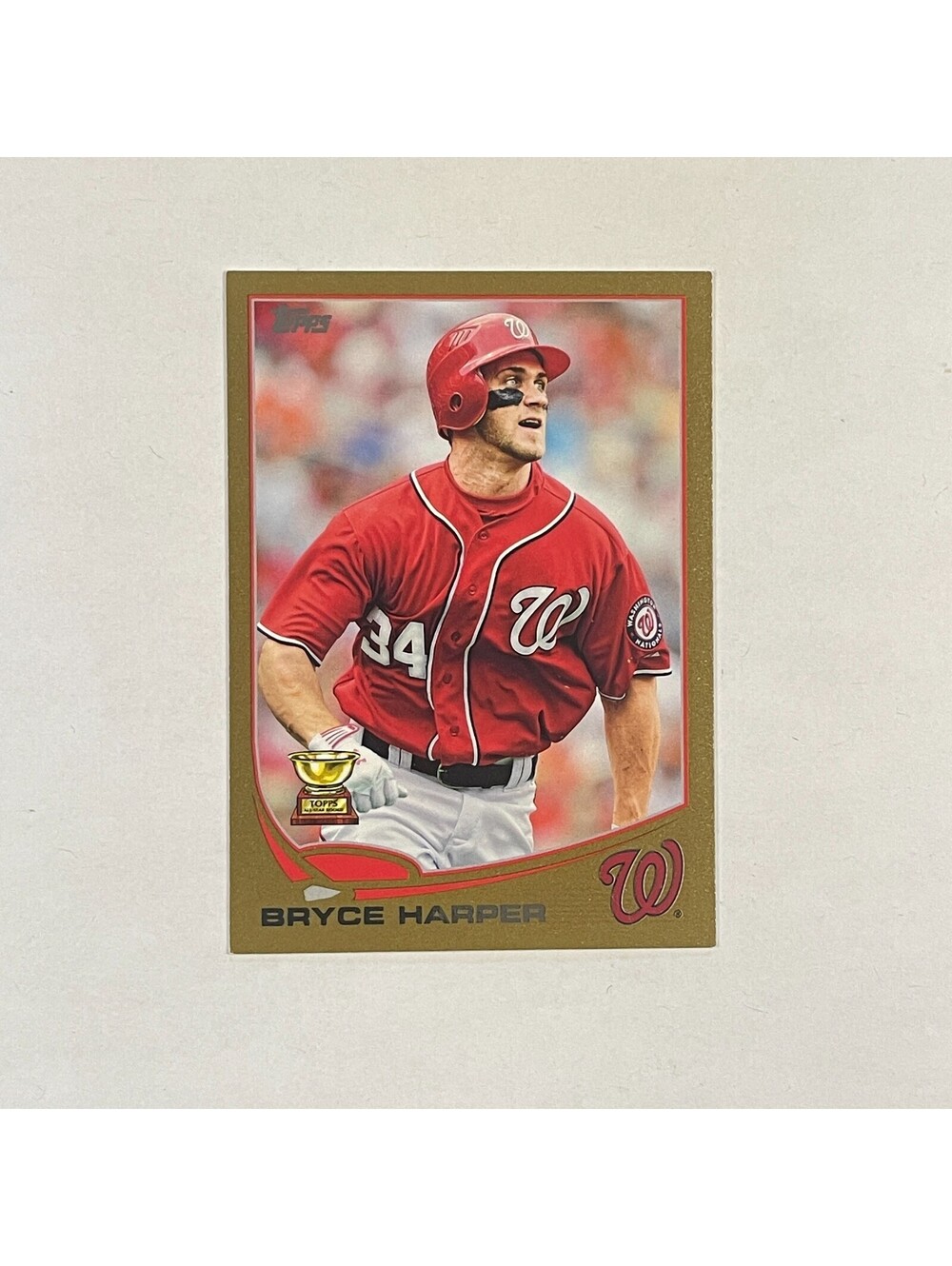 2013 Topps Gold Border #1 Bryce Harper /2013 Serial Washington Nationals Card